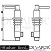 Hudson Reed Tec Lever Freeflow Bath Filler Valves Dimension