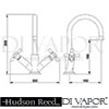 Hudson Reed Tec Crosshead Mono Basin Mixer Tap Dimension