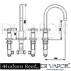 Hudson Reed Tec Crosshead 3 Tap Hole Basin Mixer Dimension