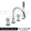 Hudson Reed Tec Crosshead Bath Mixer Tap Swivel Spout shower kit hose retainer Spare Parts