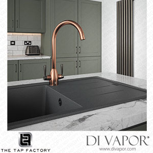 The Tap Factory TFVIBTAP2COP-GUNMETAL Brushed Copper Vibrance Duo Kitchen Mixer Tap Gun Metal Spare Parts