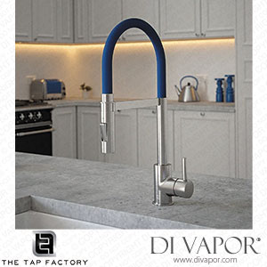 The Tap Factory TFVTSNK-SALAMANCABLUE Vibrance Tube Brushed Nickel Kitchen Tap Salamanca Blue Spare Parts