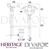 Heritage Gracechurch Bidet Mixer Dimensions