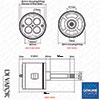 36.5mm Shower Diverter Cartridge 4-Way - 83mm Total Length