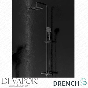 Drench Noir Matt Black Round Exposed Height-Adjustable Rigid Riser Rail Shower System TIS0131 Spare Parts