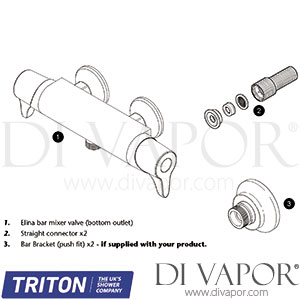 Triton TMELBLN2 Elina Type 3 Lever Bar Mixer Shower Valve Spare Parts