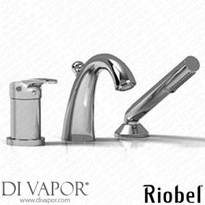 Riobel TNJ16 Njoy 3-Piece Type P (Pressure Balance) Deck-Mount Tub Filler with Hand Shower Trim Spare Parts