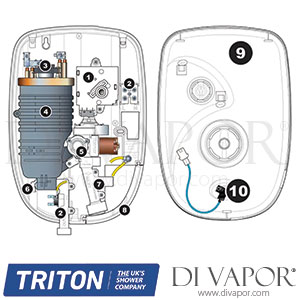 Triton Aquatronic 3 Ultra Electric Shower Satin Spare Parts - TR DV 109