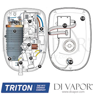 Triton Bezique II Electric Shower Spare Parts - TR DV 118