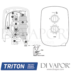 Triton Caselona 3 Electric Shower Spare Parts - TR DV 120