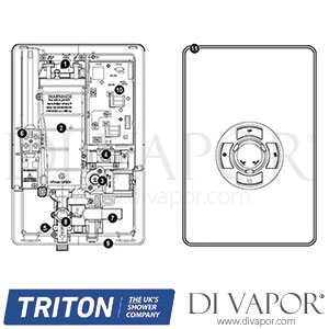 Triton Collection 2 Electric Shower Blue Spare Parts - TR DV 127