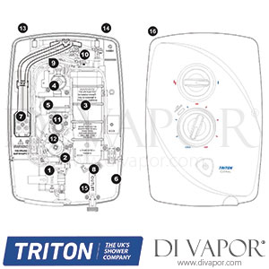 Triton Coral Easi-Fit Electric Shower Spare Parts - TR DV 128