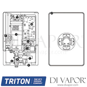 Triton Electric Shower Gloss Black Spare Parts - TR DV 132