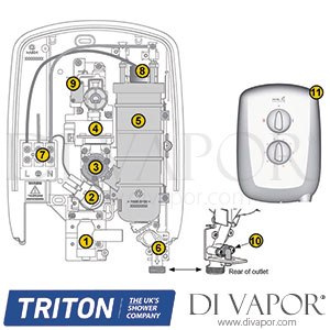 Triton Ivory 4 V2 - 2nd Gen - Shower Spare Parts - TR DV 147 GEN2