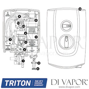 Triton Ivory 5 Electric Shower Spare Parts - TR DV 148