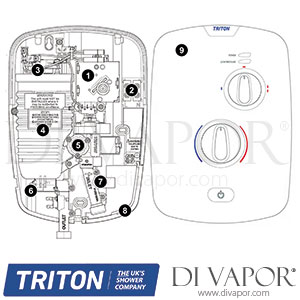 Triton Jade 3 & 4 Electric Shower Spare Parts - TR DV 151