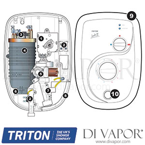 Triton Jade II Electric Shower Satin Spare Parts - TR DV 152