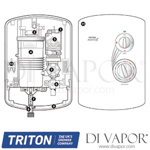 Triton Madrid II Electric Shower Black Spare Parts - TR DV 156