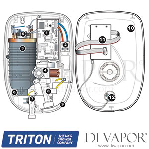 Triton Opal II Electric Shower Chrome Spare Parts - TR DV 164