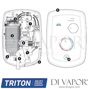 Triton Osiris Electric Shower Satin Spare Parts - TR DV 166