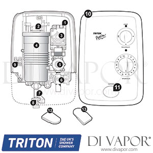 Triton Passion Electric Shower Spare Parts - TR DV 168