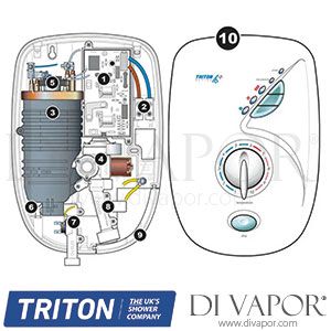 Triton Rapide 4 Plus Electric Shower Black Spare Parts - TR DV 172