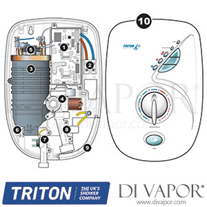 Triton Rapide 4 Plus Electric Shower Chrome Spare Parts - TR DV 173