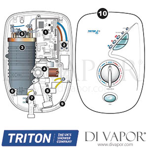 Triton Rapide 4 Plus Electric Shower Satin Spare Parts - TR DV 174