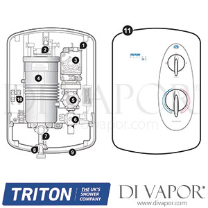 Triton Rapide R1 Electric Shower Spare Parts - TR DV 176