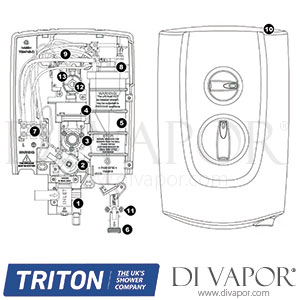 Triton Riya Electric Shower Spare Parts - TR DV 181