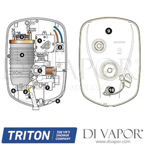 Triton T80xr Electric Shower Satin Spare Parts - TR DV 205