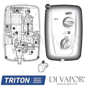 Triton T80Z Thermostatic Electric Shower Spare Parts - TR DV 212