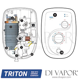 Triton Zante II Electric Shower Spare Parts - TR DV 222