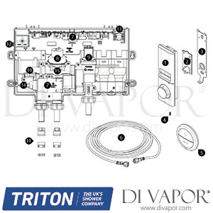 Triton Home Single Outlet Digital Mixer Shower Spare Parts - TR DV 579