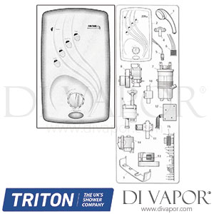 Triton Aspirante Millennium Shower Spare Parts - TR DV 586