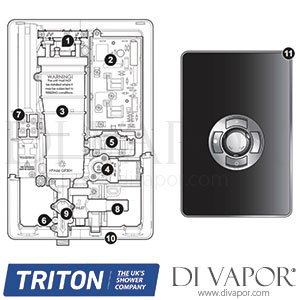 Triton Aspirante - 2011 to Present - Shower Spare Parts - TR DV 588