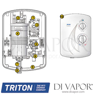 Triton Cara 1st Generation Shower Spare Parts - TR DV 602 GEN1