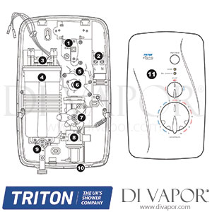 Triton Etana Electric Shower Spare Parts - TR DV 604