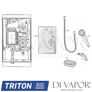 Triton Ivory Shower Spare Parts - TR DV 607