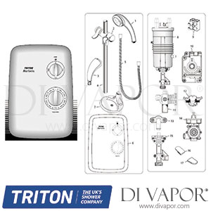 Triton Marbella Shower Spare Parts - TR DV 616