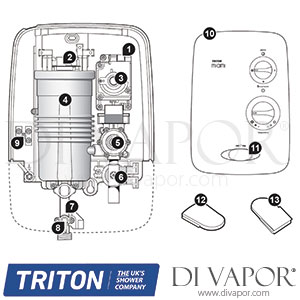 Triton Miami Electric Shower - Feb 2012 - Spare Parts - TR DV 617 GEN1