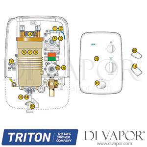 Triton Rapide 3 Shower Spare Parts - TR DV 624