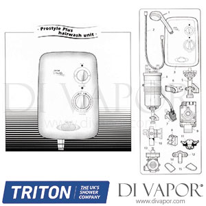 Triton Prostyle Plus Hairwash Shower Spare Parts - TR DV 627