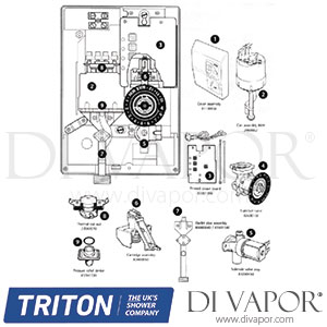 Triton T100e / T100e Care Shower Spare Parts - TR DV 643