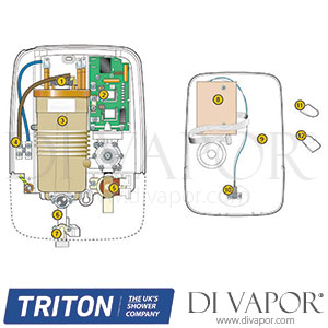 Triton T100e(r) Care electric Shower Spare Parts - TR DV 644