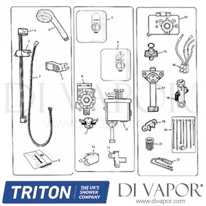 Triton TX7000 / TX7000S Shower Spare Parts - TR DV 661