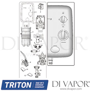 Triton Wickes Aquatronic 3 Shower Spare Parts - TR DV 671