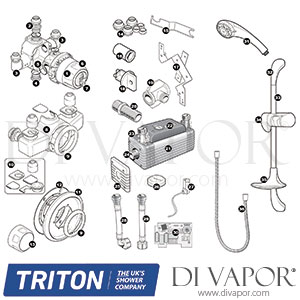 Triton Aquasensation Thermostatic Power Shower Spare Parts - TR DV 680