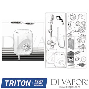 Triton Thermostatic and Manual Power Shower Shower Spare Parts - TR DV 684