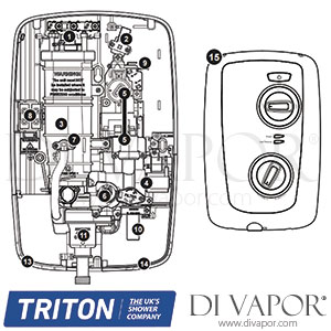 Triton Fevore Thermostatic Electric Shower Spare Parts - TR DV 738